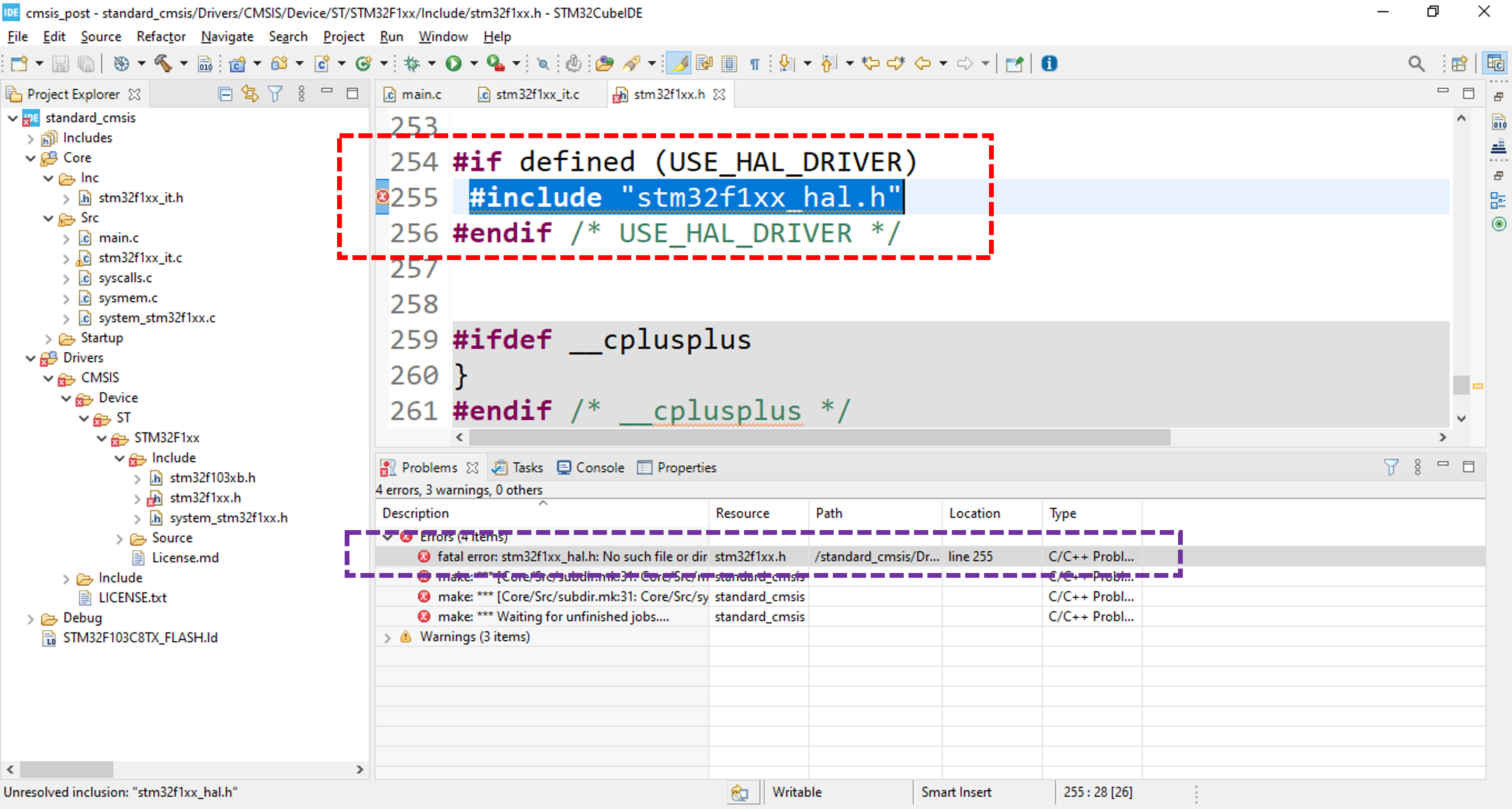 cmsis error 2
