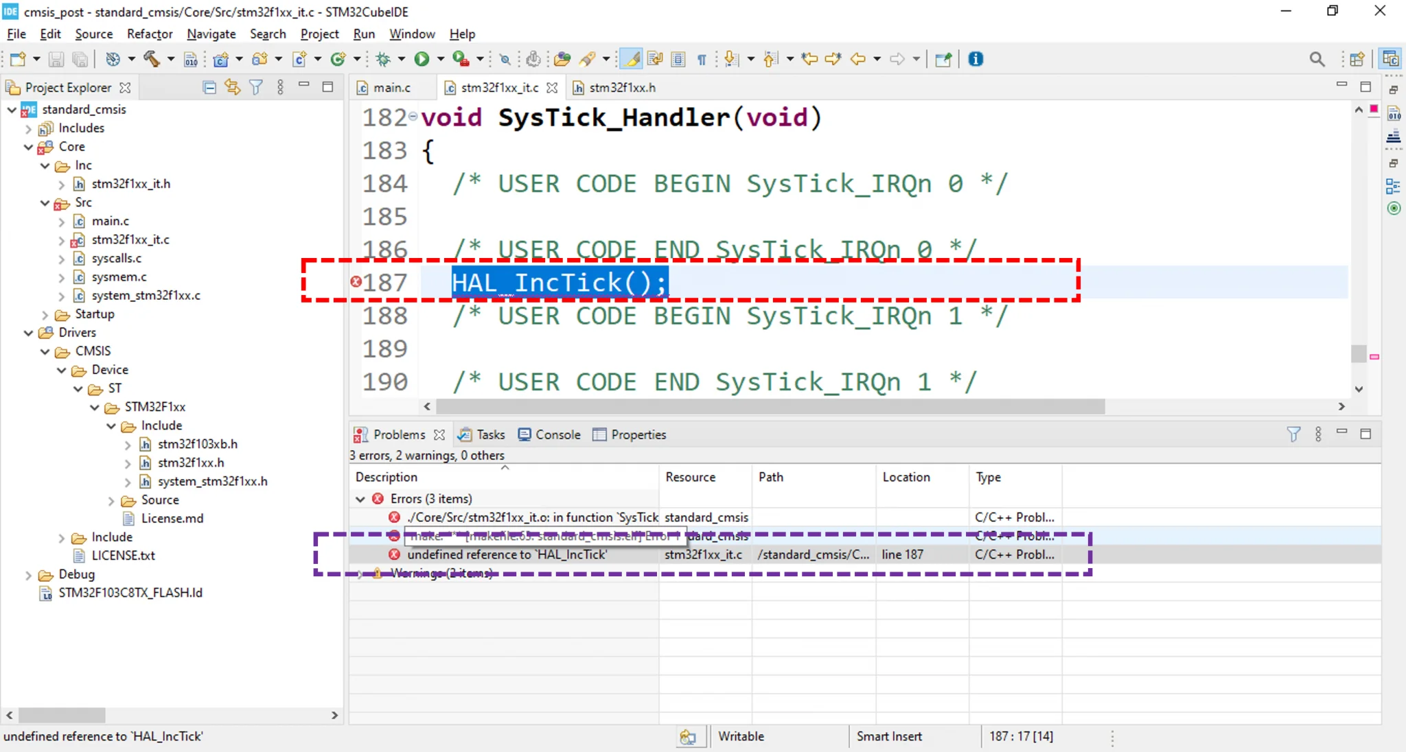 لایه ی نرم افزاری CMSIS در STM32CubeIDE